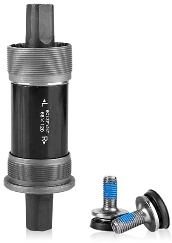 equlup Fahrrad-Tretlager, 5 Größen Tretlager mit Vierkantloch Kurbelachse mit Vierkantloch 68x118/120/122,5/124,5/127,5 mm abgedichtete Lager Fahrradteile für Vierkant-Kurbelwelle