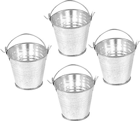 KONTONTY 4piezas Mini Maceta De Hierro Cubo Portátil para Suculentas Unidades Maceta De Compacta Accesorio De Jardinería para Decoración del Hogar