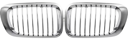 Auto Frontgrill 2 Stück Chrom Vorne Niere Kühlergrill Für E46 M3 325Ci 3 Serie 2DR 1999 2000-2004 2005 2006 Kühlergrill