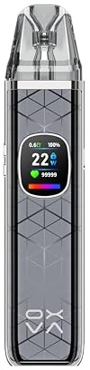 GLOWELL Ox-va Kit Xlim Pro 2 DNA Kit 1300mAh built-in Battery 2ml 0.6ohm+0.8ohm Stainless Steel Cartridge Electronic Cigarette Vaporizer (No Liquid, No Nicotine) (Nebula Gray)