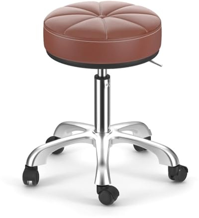 Sadelpall, snurrpall, hydraulisk läderfåtölj for salonger, medicinska spa, kliniker, tatueringsstudior, hemmakontor(A4)