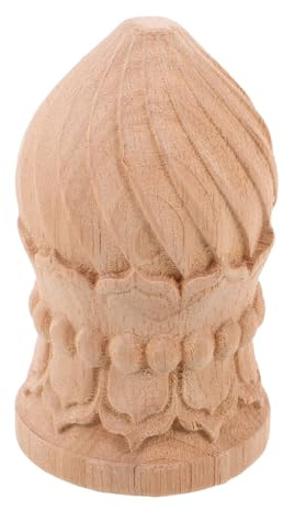 SEWACC Capiteles de Columnas de Madera Decorativos Tallados Remates sin Terminar para Balaustres de Escalera Postes Torneados de Madera Dura Uso Interiores de Casas o Oficinas