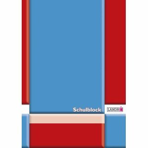 10 x Landre Schulblock A4 50 Blatt 70 g/qm 4-Fach gelocht Lineatur 28