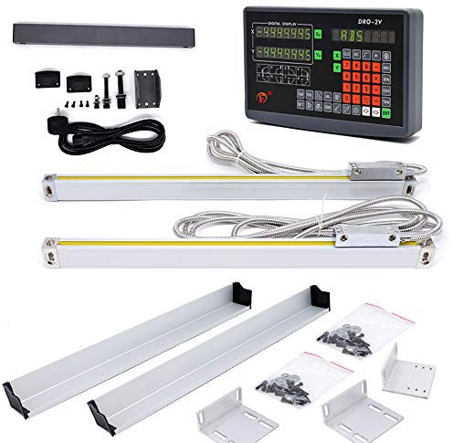 Linear-Glaswaage, 5 um 2-Achsen, digitales Ablesen, für Bridgeport-Drehmaschine, 200 mm + 1000 mm, DHL,4-7 Werktage