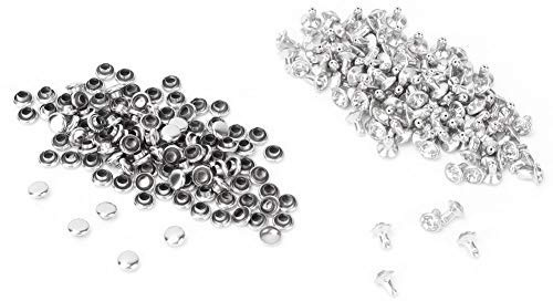 HEEPDD Rhinestone Rivets 100 Pieces Crystal Studs for Leathercraft DIY Clothing Jackets Jeans Shoes Decoration