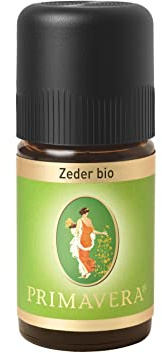 PRIMAVERA Ätherisches Öl Zeder bio 6 x 5 ml - Aromaöl, Duftöl, Aromatherapie - ausgleichend, stabilisierend, stärkend - vegan
