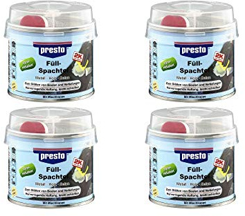 4 x presto 2K Füll-Spachtel 600054 à 250g inkl. Härter Spachtelmasse