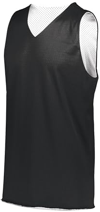 Augusta Sportswear Tricot Mesh Reversible Jersey 2.0, Black/White, L