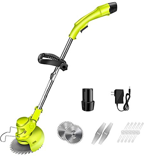 Recortabordes Eléctrico Con Batería De Li-Ion De 12V, Cortadora De Césped Inalámbrica, Desbrozadora De Malezas Liviana, Mango TelescóPico Para Recortar Césped Arbustos Y Ramas