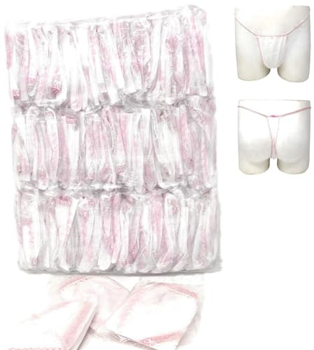 Tanga Lot de 100 Culottes jetables en Tissu Non tissé pour Femme, pour Spa, Centre Bien-être, esthétique, Blanc, Quantité : 100 pièces – 200 pièces – 400 pièces – 1000 pièces