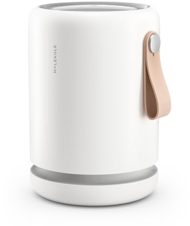 Molekule Air Mini+ Air Purifier for Bedrooms and Offices up to 25m² - PECO-Filter, Alexa-Enabled, Destroys Allergens, Bacteria, Viruses, Smoke, Mould, VOCs, Auto Protect Mode, Smart Air Quality Sensor