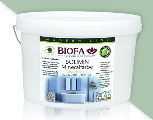 BIOFA SOLIMIN Mineralfarbe Wandfarbe 3051 Silikatfarbe Innenraumfarbe Feuchtraumfarbe PG4 7903 10,00L