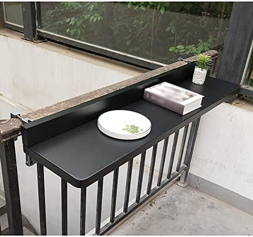 Balkontisch Zum Aufhängen, Balkon-Stehtisch Für Geländer, Balkon-Hängetisch Zusammenklappbar, Halber Balkon-Hängetisch, Zusammenklappbares Decktisch-Geländer, Geländer-Tisch Im Freien, Balkon-Thek