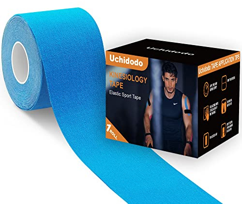 Kinesiologie Tape 5 cm x 5 m, Sport Tapes, Wasserfest & Hautfreundlich(Blau)