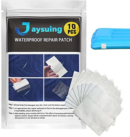 Tioheam Pool-Patch-Reparatur-Set,Reparaturflicken für aufblasbare Matratzen | Pool Flicken Reparaturset für Luftmatratze, 10St/20St/30St