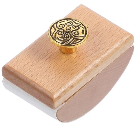 NUOBESTY Holz Rocker Blotter Tintenabsorber Schreibzubehör Schnelltrocknendes Werkzeug Für Kalligraphie Und Stifte Student Büro Kreatives Schreibtisch-tool Holzstruktur Design