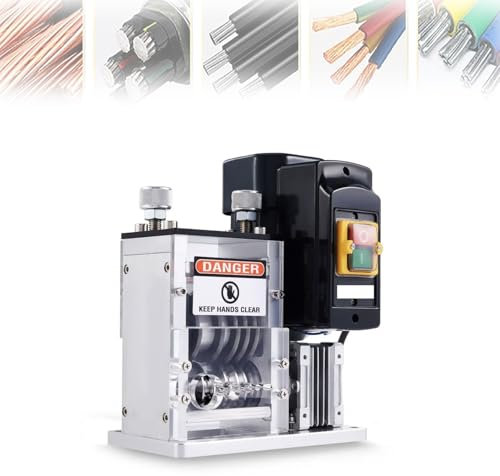 Máquina Pelacables Eléctrica, Pelacables Automático De 180 W Con 5 Canales Y 5 Cuchillas, Herramienta Pelacables De 1,5-29 Mm, 30 M/Minuto, Para Quitar Caucho Plástico, Reciclaje De Alambre De Cobre