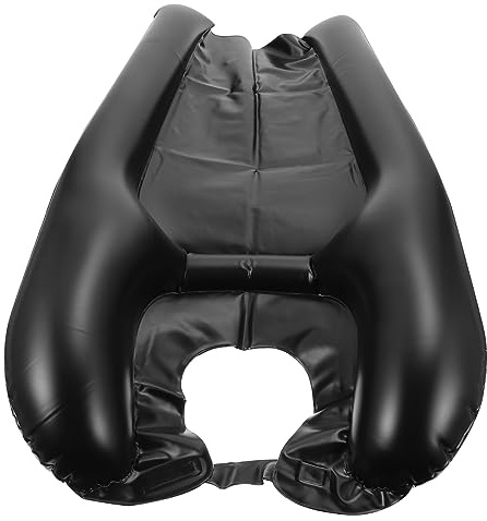 PLAFOPE Tragbares für Outdoor und Selbstgemacht Anwendungen Aufblasbares mit Verlängerter Schlauch aus PVC Kissen Shampoo Unterstützt Kopf Nacken und Schultern
