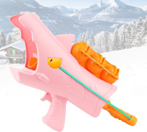 Schneeball Kanone Spielzeug, Schneeball Macher Schneeball Maker Schneeball Pistole Schneeball Blaster Schneeball Kämpfe Spielzeug für Kinder Jungen Mädchen im Freien Spielen Schnee (Rosa)