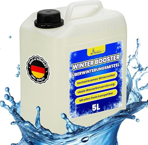 Mr. Perfect® - Effektiver Winter Booster 5L | Pool Wintermittel | Winterschutzmittel für Pools | Wintermittel für Pool | Pool Überwinterungsmittel Algizid | Einfache Winter Poolpflege
