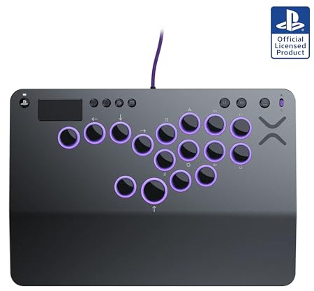 Turtle Beach Victrix Pro KO sans levier Fight stick Gris Édition. Sous licence officielle PS avec boutons Cherry MX Speed Silver remplaçables à chaud e conception ergonomique et durable en aluminium