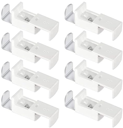 8 Stück Klemmträger Plissee ohne Bohren Plissee Halterung Ersatzteile, Klemmhalter für Rollos, Plissees Ersatzteile Klemmträger zum Kleben für Gespannt Plissees