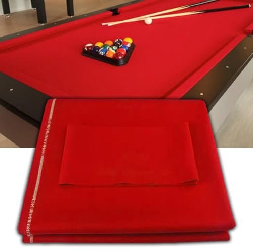 Billardtischfilz, Bumper-Billardtisch, vorgeschnittener Billardtischfilz for 9-Fuß-Tische – wählen Sie einen Ersatz for Bars, Clubs, Hotels(Red)