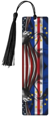 Vintage America and Cape Verde Flag Valentine's Day Gift Bookmark Couple Gift Graduation Bookmark Gift Unisex