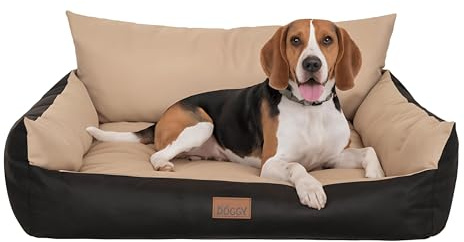 Bjird Hundebett Grosse Hunde Wasserdicht - Hundedecke Sofa, Hundebett Mittelgroße Hunde - Joker Waschbares Hundesofa mit Herausnehmbarem Kissen - Oeko-Tex Hundekissen Dog Bed 82x63 cm Beige XL