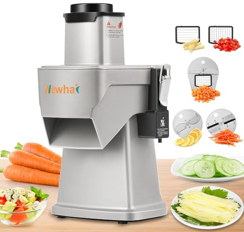 YHNNH cortador de verduras， Picadora de verduras profesional 4 en 1: cortadora automática multifuncional dados, rebanadora, trituradora y tiras
