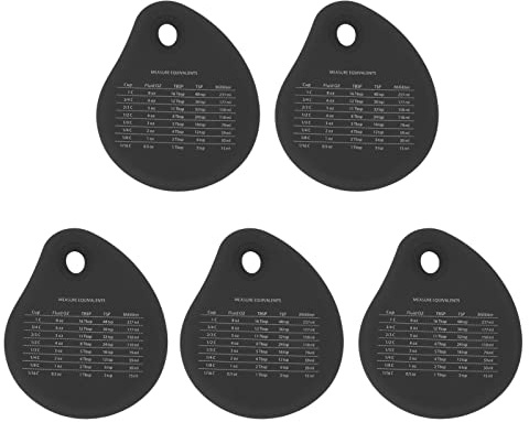 Hoseonfn para el raspador de banco, para la cocina, para panadería, raspador de silicona de 5 piezas, raspador de pastel antiadherente integrado, ecológico de grado alimenticio (Negro)