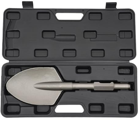 Cincel de pala 40Cr, grande for arcilla con caja almacenamiento, ideal for excavación y remoción tierra