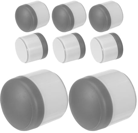Générique Lot de 8 Coussinets Autocollants de Protection pour Siège de Toilette Gris, Rehausseurs Universels en Matériau, Amortisseurs Silencieux pour Abattant Bidet, Stabilisateurs