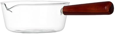 GATHINESS Olla de Cocina de Vidrio Borosilicato Alta Resistencia, Cacerola para Leche y Salsas, Utensilio Transparente para Estufa de Gas y Vitrocerámica, Uso en Cocina Doméstica