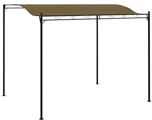 Tidyard Pavillon Gartenpavillon Terrassenüberdachung Freistehend Carport Bausatz Sonnenschutz Gartenzelt, Taupe 3 x 2,5 m