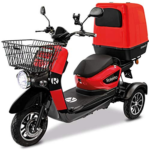 Rolektro E-Carrier 25 Lithium mit XXL Koffer Dreirad-Mobil - 1000W Elektromobil E-Moped bis 70km RW - 3-Rad Seniorenmobil mit Zulassung