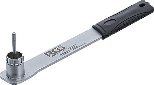BGS 70065 | Verschlussringschlüssel | mit Zentrierstift | für Kassetten | passend für Shimano, SRAM, SUN TOUR, etc. | Bremsscheiben | 12 Zähne | Werkzeugstahl | Länge 295 mm
