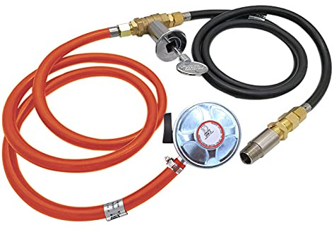 Jxjamp Kit Montaggio Comando a Pavimento, valvola miscelatrice Aria propano con regolatore per UK Max 90000 btu Senza bruciatore