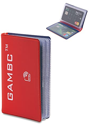 GAMBC Kreditkartenetui für Herren, geschirmt, RFID, Kartenhalter für Herren, Kartenschützer für Bankkarten, kontaktlos, RFID-Geldbörse aus halbstarrem Kunststoff – 10 Karten