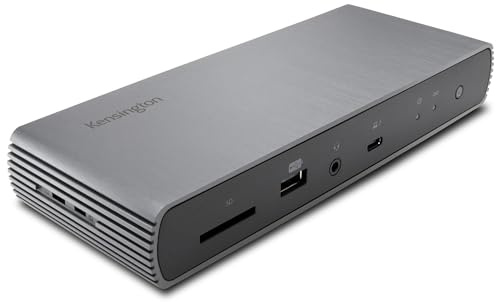 Kensington SD5750T Thunderbolt 4 Docking Station for Microsoft Surface Pro 8 and Surface Laptop Studio (K37899NA) Grey