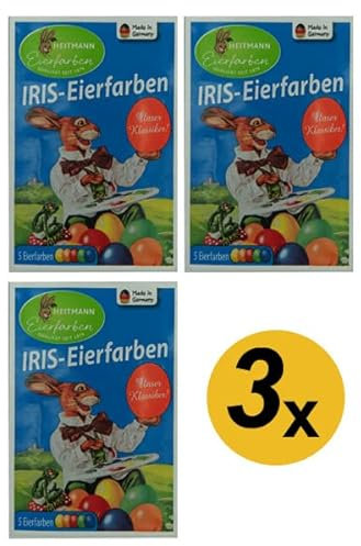 IRIS Eierfarben 3 x 5 Eierfärbetabletten Ostern Malfarben