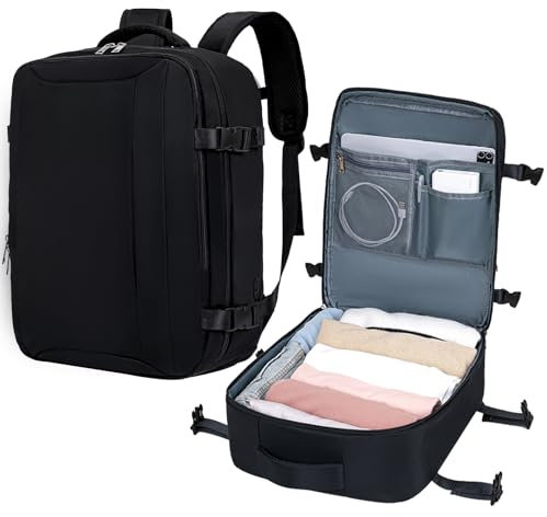 Lossga Cabin Bag 40x30x20 for Ryanair, 45x36x20 for New Easyjet Underseat Cabin Luggage Bags Carry on Travel Backpack Cabin Size for Airplanes, Hand Luggage Water Resistant Laptop Backpacks