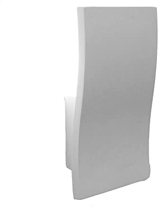 Vetrineinrete® Applique in gesso rettangolare ondulato lampada da parete verniciabile attacco e14 per casa
