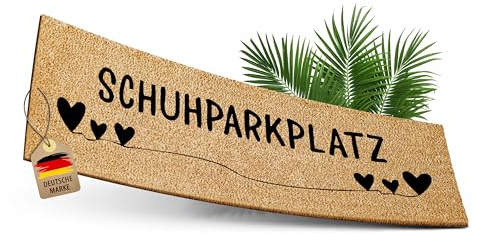 ElbFuchs Kokos Fußmatte 100x35cm Schuhparkplatz I Extra langlebige & rutschfeste Kokosmatte I Für Innen & überdachte Außenbereiche I Ideal als Schmutzfang- und Eingangsmatte
