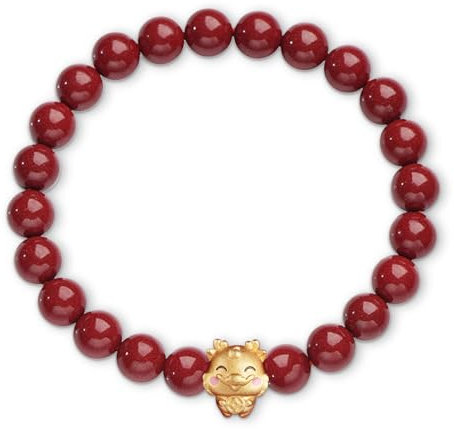 Long tiantian Bracelet dragon 2024 Année du dragon - Bracelet extensible rouge en corde de dragon - Bracelet à perles chinoises - Cadeau pour le Nouvel An 2024 - Cadeau pour homme et femme,