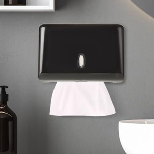 WOPPLXY Paper Towels Dispenser Black - Wall Mounted Hand Towel Dispenser - Commercial Toilet Paper Tissue Dispenser for Bathroom, Kitchen, Office, Gym