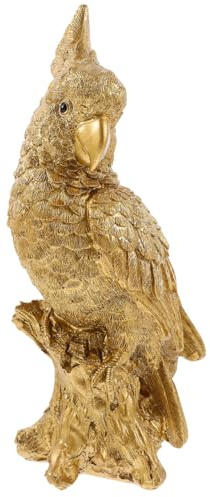 Amosfun Papagei Deko Figur Aus Kunstharz 25X25X25Cm Kreative Wohnzimmer Und Weinschrank Dekoration Parrot Ornament Für Tisch Und Tv Schrank