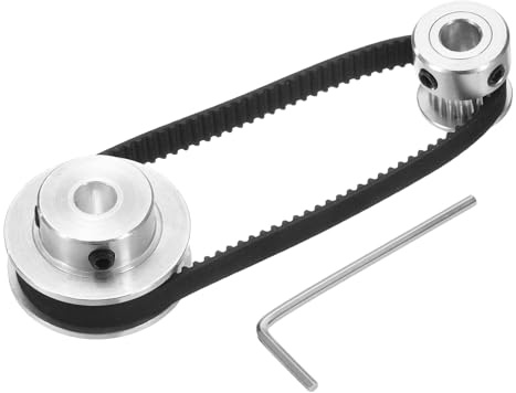 QUARKZMAN GT-2 Synchronrad 20&40 Zähne 635mm Bohrung Zahnriemenscheibe | Aluminiumlegierung, mit 1 Stück Länge 200mm Breite 6mm Riemen, für 3D-Drucker CNC-Maschine, 20-40T-6.35B-6