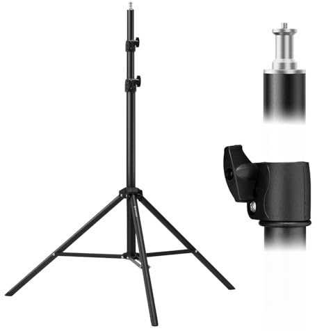 K&F CONCEPT Fotografie Lichtstativ, 280CM/9.1ft Metal Light Stand pour la Photographie de Studio, réflecteur, Flash & vidéo, avec Filetage Universel de 1/4‘’