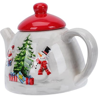 Alipis 1pezzi Bottiglia Per Latte in Ceramica Motivo Natalizio Bollitore Per Acqua Fredda Pentola Per Grande Capacità Brocca Per Uso Domestico Trasparente Fattura